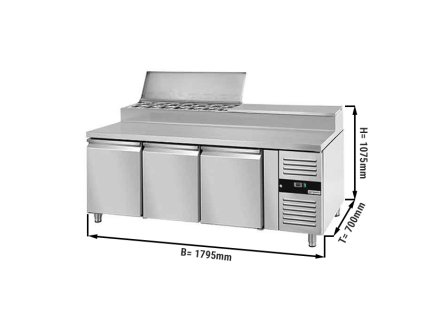 Přípravný stůl PREMIUM - 1,8 x 0,7 m - se 3 dveřmi