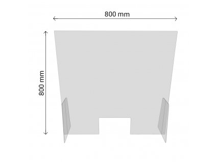 Hygienická ochrana proti kýchání / virům - 80 x 80 cm - s výřezem
