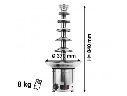 Čokoládová fontána - 6 úrovní - výška: 82 cm