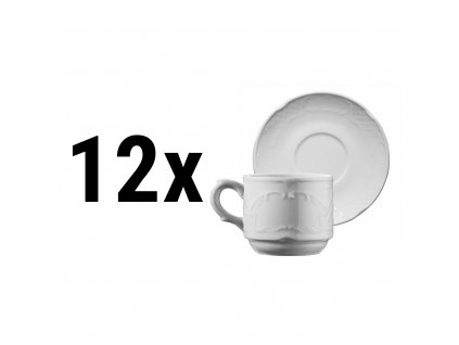 (12 kusů) CLASICO - šálek na kávu/čaj - 250 ccm - vč. podšálku