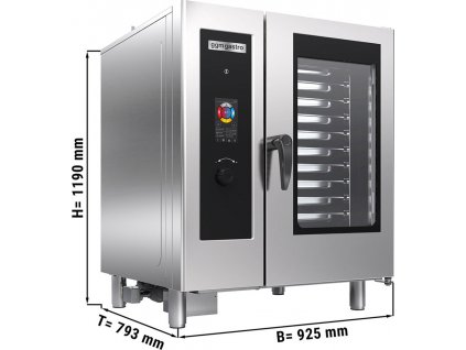 Combi steamer - Touch - 10x GN 1/1 - incl. Washing system, Temperature sensor, Boiler & Inner frame