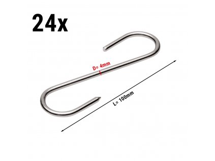 (24 pieces) Meat hook for meat maturation cabinet - length 10 cm