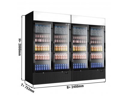 (2 kusy) Nápojová lednice - 1048 litrů (čistý objem) - ČERNÁ