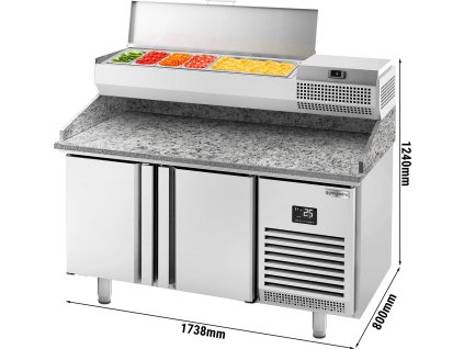 Chladicí stůl na pizzu (EN) - se 2 dveřmi