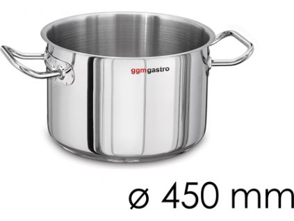 Hrnec na maso - Ø 450 mm - výška 220 mm | Nerezový hrnec | Hrnec na vaření | Kuchyňský hrnec | Fritovací hrnec | Indukce