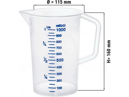 Odměrka - 1 litr - se stupnicí 100 ml