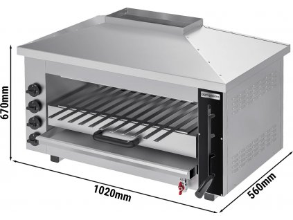 Gas pita oven/ salamander - 13.2 kW