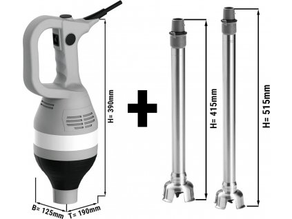 Tyčový mixér – 750 wattů – až 300 litrů – včetně mixéru – 350 a 450 mm
