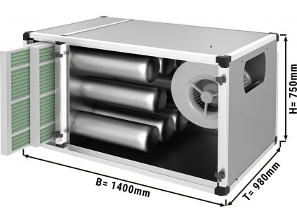 Systém čištění odpadního vzduchu - 7000 m³ (s předřazeným a aktivním uhlíkovým filtrem)