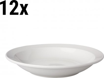 (12 kusů) BUDGETLINE -  Hluboké talíře Mammoet - Ø 21,5 cm - bílá