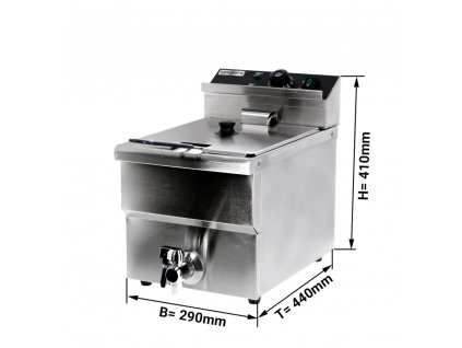 Electric deep fryer - 8 litres - 3.25 kW - with drain tap