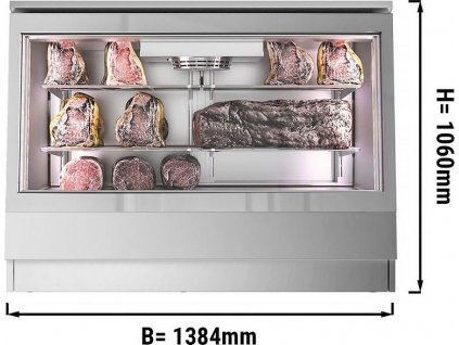 Dry Aging - Chladicí vitrína 1,4 m - nerezová ocel