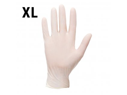 (100 kusů) Latexové jednorázové rukavice - Bílé - Velikost: XL