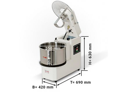 Hnětač těsta - 22 litrů / 18 kg s odjímatelnou díží