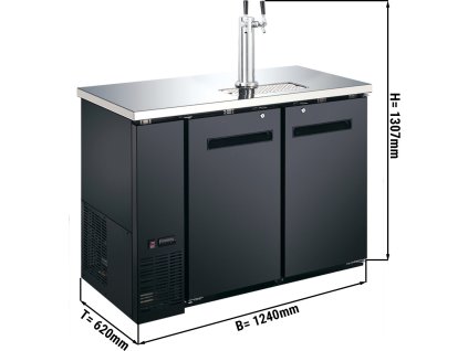 Chladič piva s výčepním zařízením - pro 2 x 50L sudy