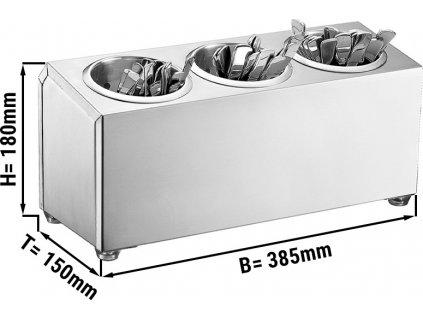 Cutlery quiver - for 3 cutlery holders