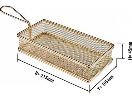 Servírovací košík na smažené pokrmy GOLD