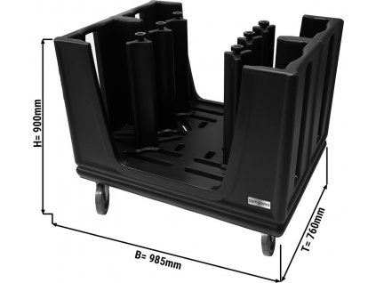Dávkovač talířů na kolečkách - se 6 nastavitelnými přepážkami