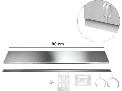 Nerezový sokl - délka: 80 cm