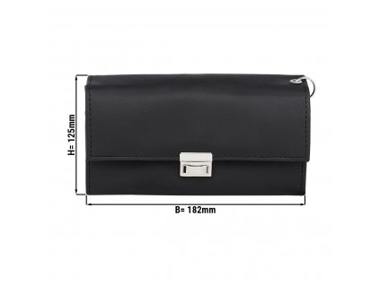 Číšnická peněženka / kabelka - 18,2 x 12,5 cm - Černá