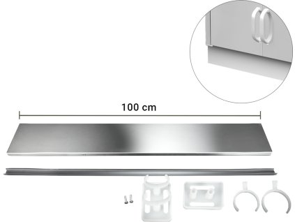 Nerezový sokl - délka: 100 cm