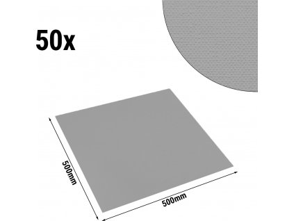 (50 Kusů) Damast ubrusek Porto Diamant - 50 x 50 cm - platinově šedý