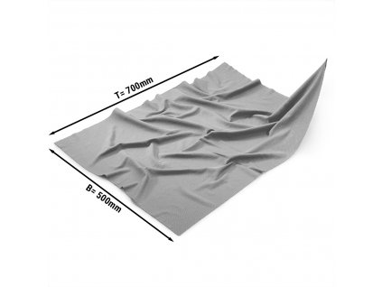 (10 pieces) Microfibre cloth Glass cloth - grey - 50 x 70 cm