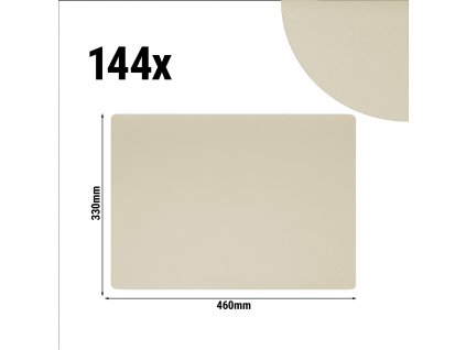 (144 Kusů) Stolní set James - elegantní kožený vzhled - 33 x 46 cm - taupe