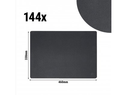 (144 Kusů) Stolní set James - elegantní kožený vzhled - 33 x 46 cm - antracit