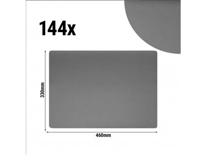 (144 Kusů) Stolní set James - elegantní kožený vzhled - 33 x 46 cm - grafit