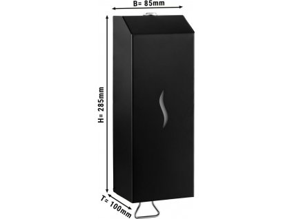 Dávkovač mýdla s ovládací páčkou - 1000 ml - nerezový - černý