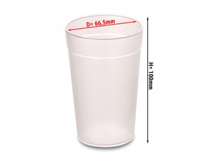 (100 Kusů) Polykarbonátové mléčné sklo - 200 ml