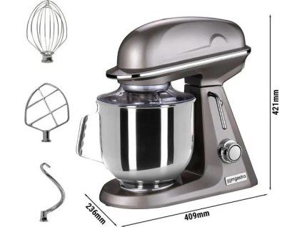 Mixer - Food processor - Kneading machine - 7 liters - Gray Gold