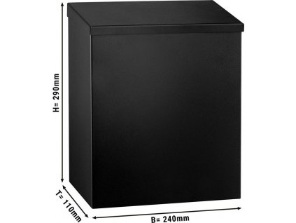 Nástěnný koš - 7L - černý