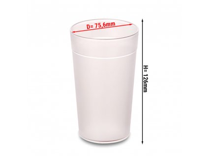 (100 Kusů) Polykarbonátové mléčné sklo - 300 ml
