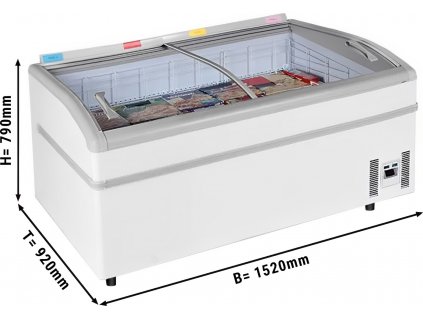 Chladicí a mrazicí ostrůvková lednice 400 litrů