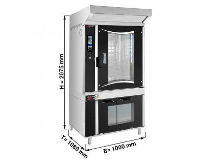 Pekárenský elektrický konvektomat - Touch - 10x EN 60x40 - vč. digestoře, kynárny