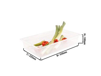 Polypropylenová GN nádoba 1/1 - mléčná - hloubka 100mm