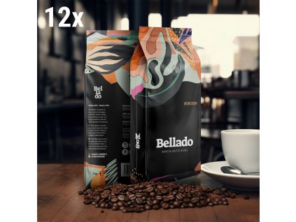 (12x) BELLADO | Kávová zrna "Monsoon" - 1 kg - 60% Arabica a 40% Robusta