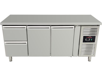 Refrigerated table, 2 doors and 2 drawers on the left