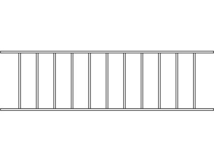 Vertical partition grid - Height: 132 mm