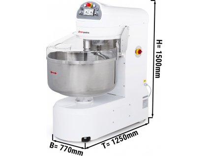 Pekárenský hnětač těsta - 188L / 120kg - 2 rychlosti - s prodlouženým ramenem