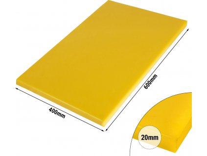 Prkénko - 40 x 60 cm - Tloušťka 2 cm - Žlutá
