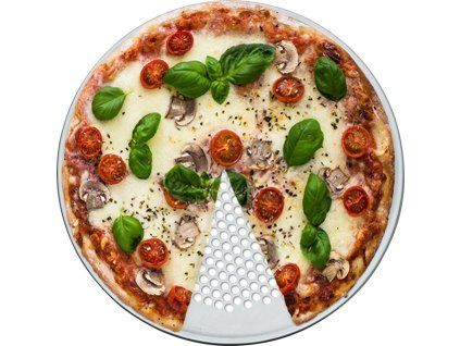 Pizza tray made from aluminium – perforated – Ø 25 cm