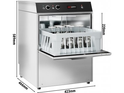 Mini myčka skla 2,77 kW - bez vypouštěcího čerpadla (dvoustěnná)