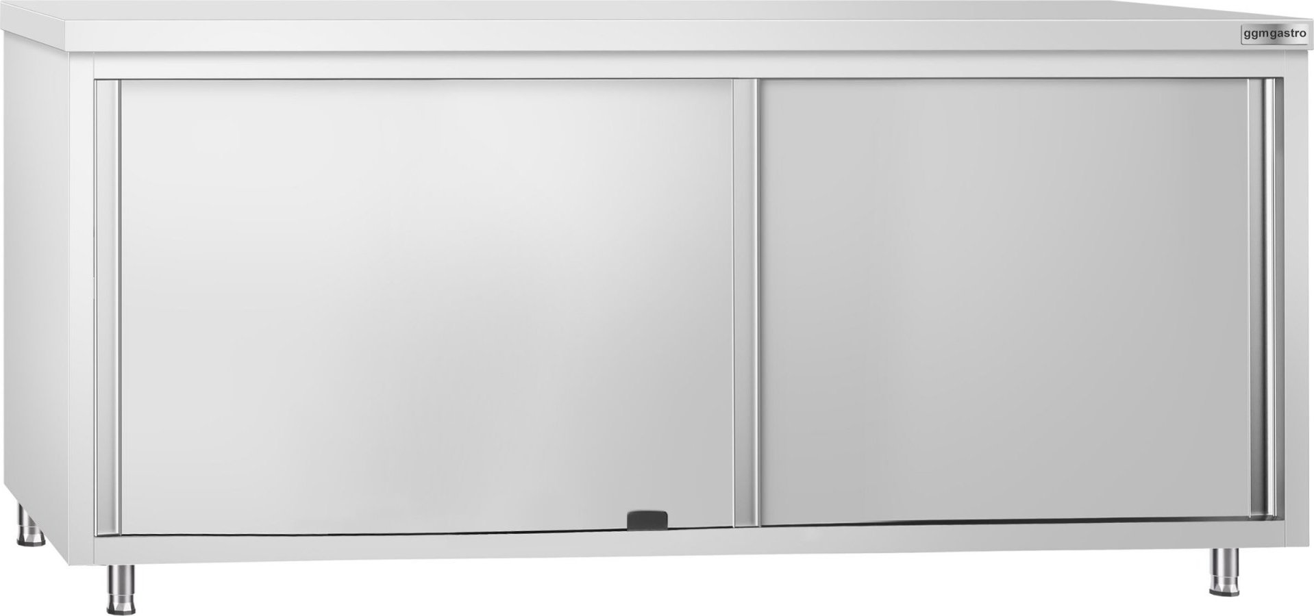 Nerezová pracovní skříňka PREMIUM - 2000x600 mm - průchozí - s průchodkou