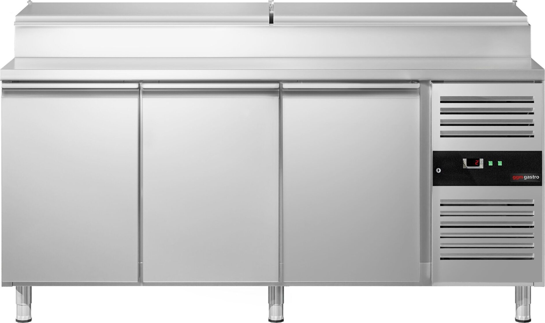 Přípravný chladicí stůl PREMIUM - 2020 mm - 3 dveře - pro 10× GN 1/3