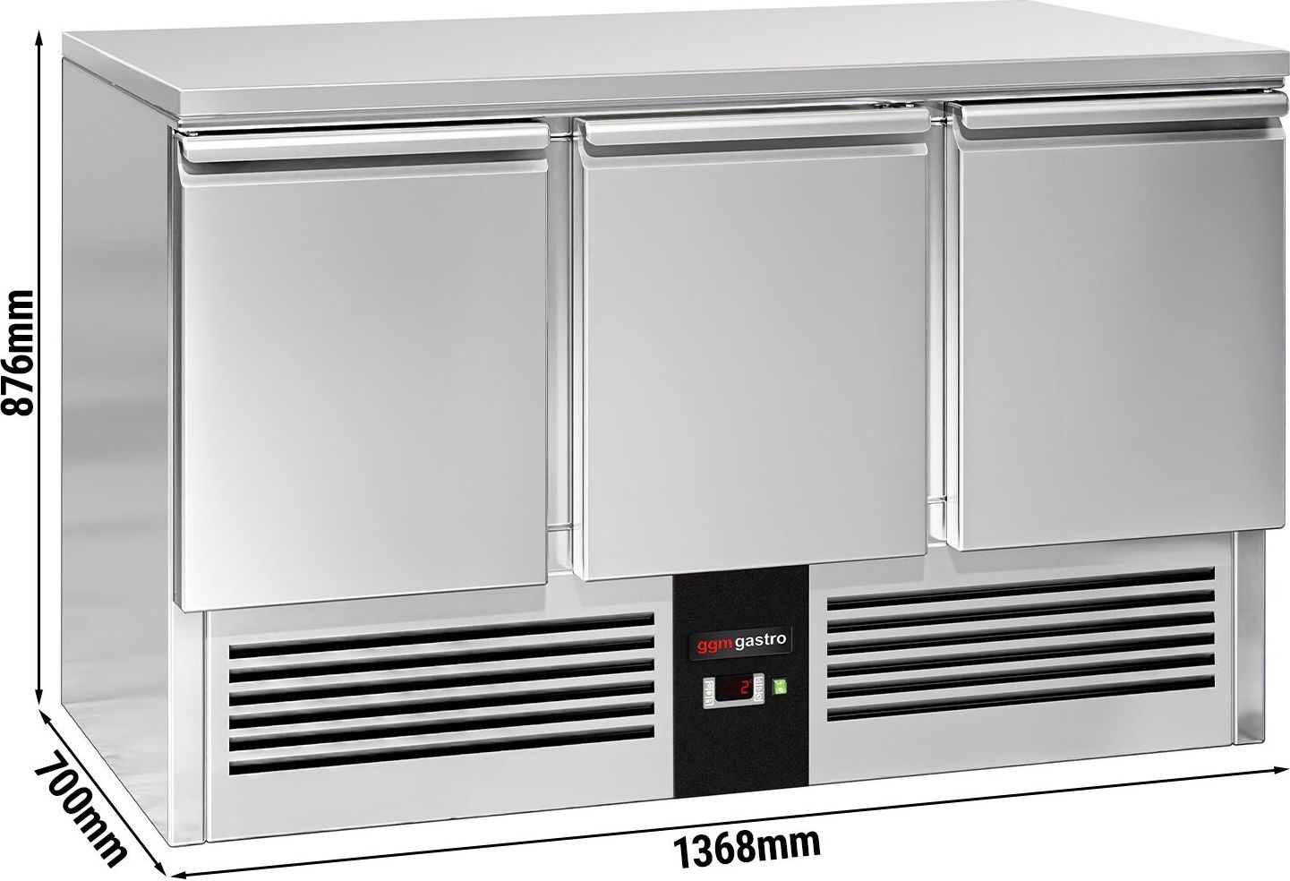 Chladicí stůl PREMIUM - 1370x700 mm - 3 dveře