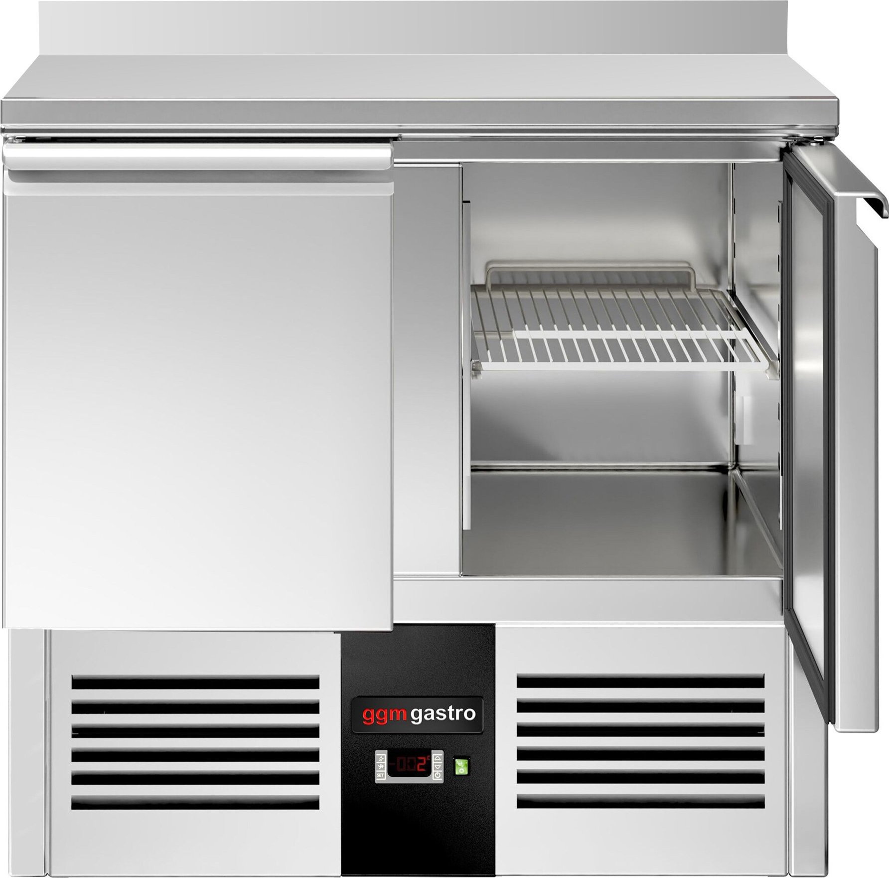 Chladicí stůl PREMIUM - 900x700 mm - se 2 dveřmi - zadní lištou