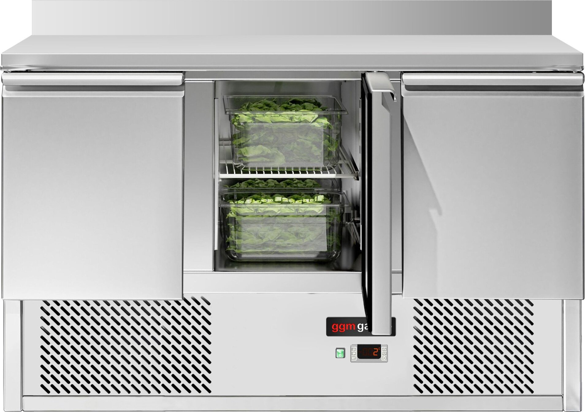 Chladicí stůl ECO - 1370x700 mm - se 3 dveřmi - zadní lištou